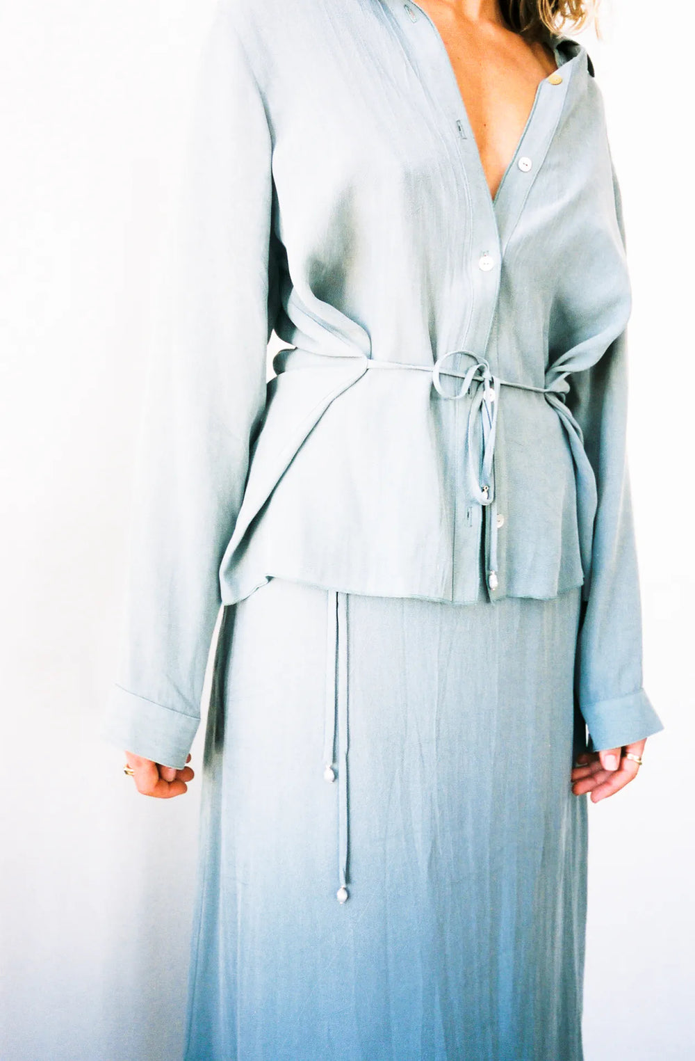 Pearl Thread Button Up